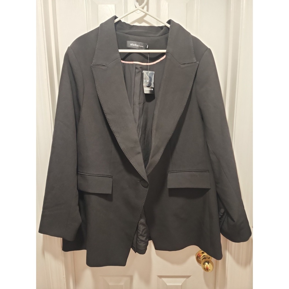 NWT TORRID Studio Twill Classic Suit Jacket Black Sz 3X (22-24) - Picture 3 of 15